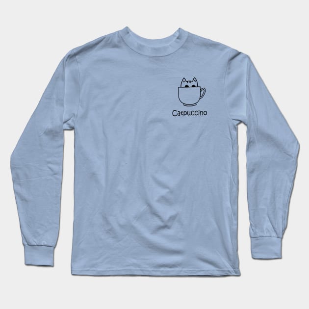 Catpuccino Pocket Long Sleeve T-Shirt by PelicanAndWolf